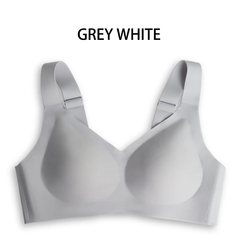 New Design Solid Color Smooth Non-Trace Bra Wholesale Soft Comfortable Woman Seamless Wireless Jelly Bra