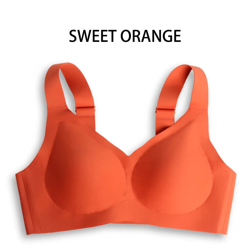 New Design Solid Color Smooth Non-Trace Bra Wholesale Soft Comfortable Woman Seamless Wireless Jelly Bra