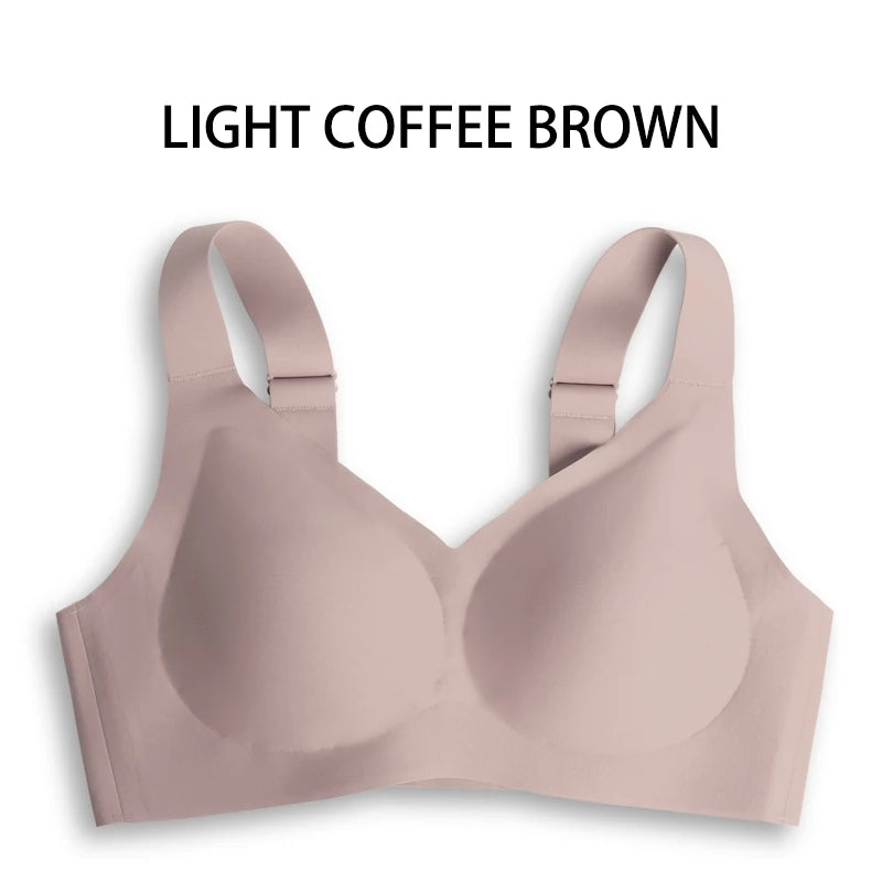 New Design Solid Color Smooth Non-Trace Bra Wholesale Soft Comfortable Woman Seamless Wireless Jelly Bra