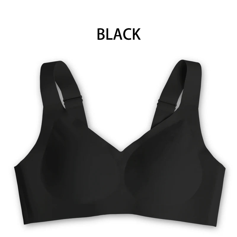 New Design Solid Color Smooth Non-Trace Bra Wholesale Soft Comfortable Woman Seamless Wireless Jelly Bra