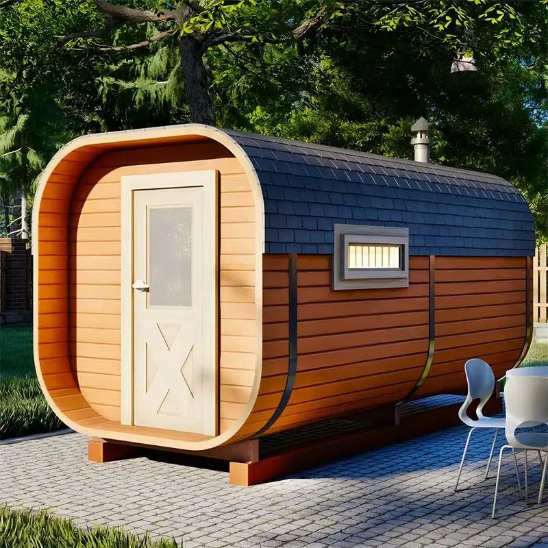 Luxury Customized Canadian Hemlock Outdoor Traditional Steam Sauna Wooden Room