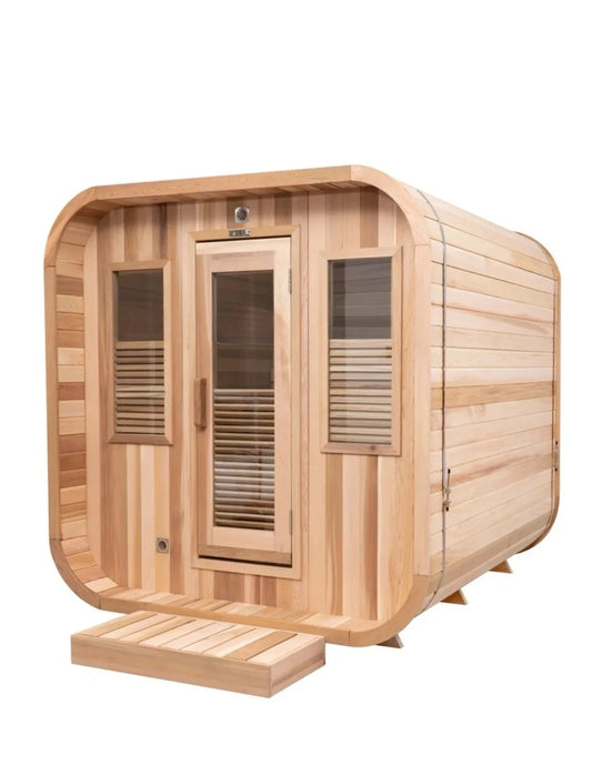 Outdoor sauna room Household outdoor log barrel steam room Customized wet steam