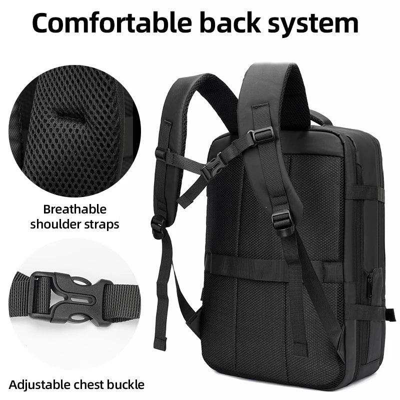 Outdoor Mountaineering Hiking Backpack with Trolley Handle Sport Camping Travel Pack Laptop 15.6-in Business Commuting Backpack