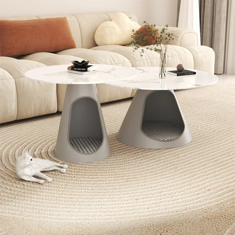 Round Modern Luxury Coffee Tables Living Room Unique Marble Coffee Tables Nordic Minimalist Mesa Auxiliar Salon Furniture