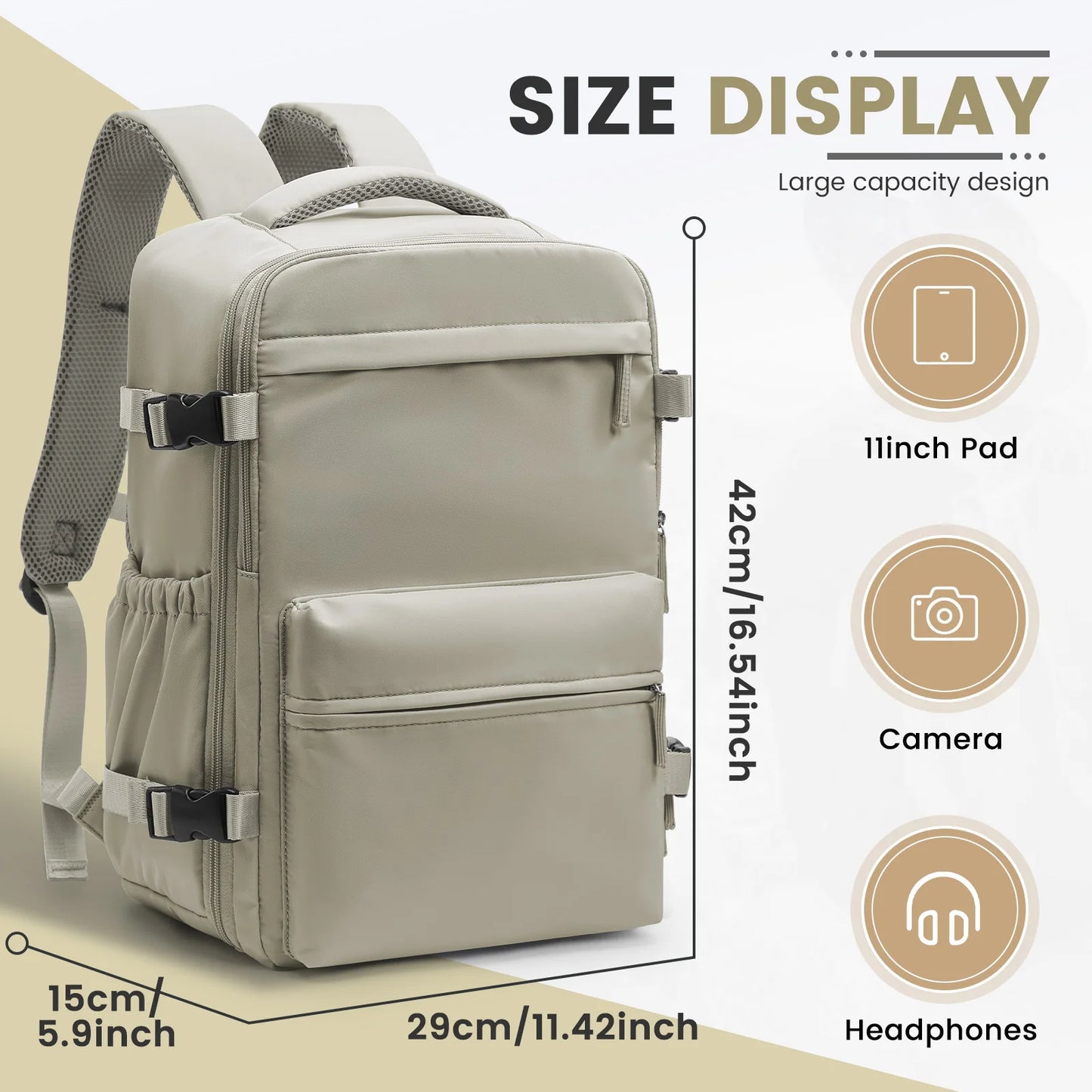 Ryanair 40x20x25 Cabin Bag Men Air Vacuum Compression Backpack Hand Luggage Laptop Backpack,42x29x15 Vacuum Clothing Storage Bag