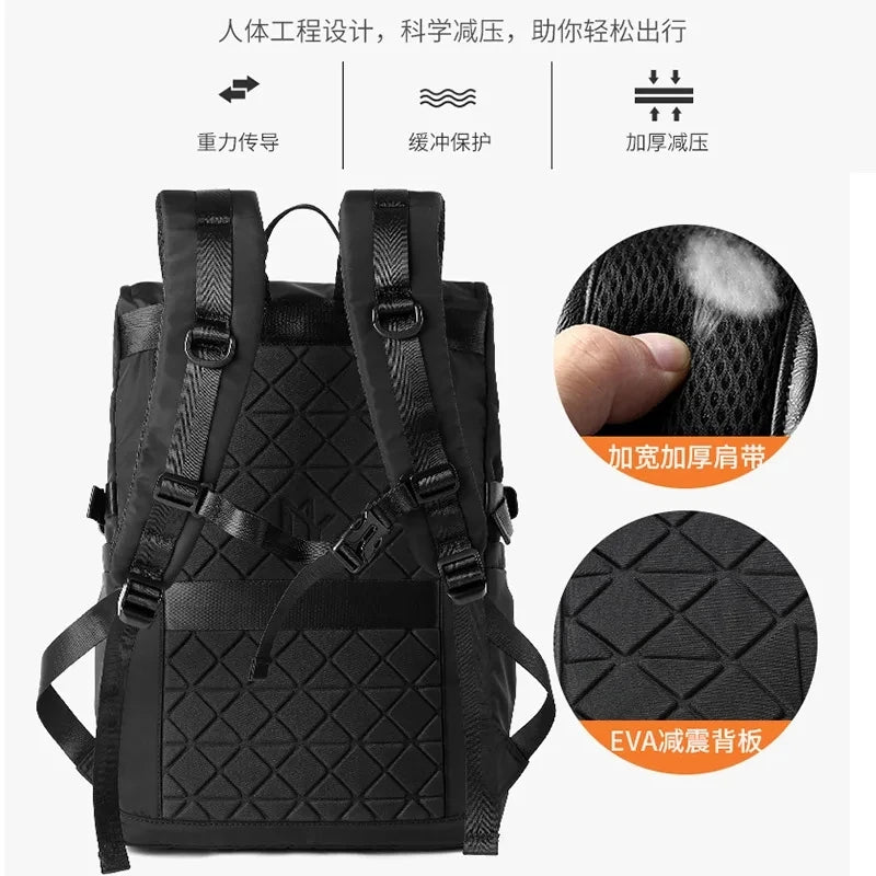 Large  Backpack Fashion Man Schoolbag 17in Travel Backpacks Oxford Cloth Male Laptop Rucksack 2023 Sport Student Bagpack