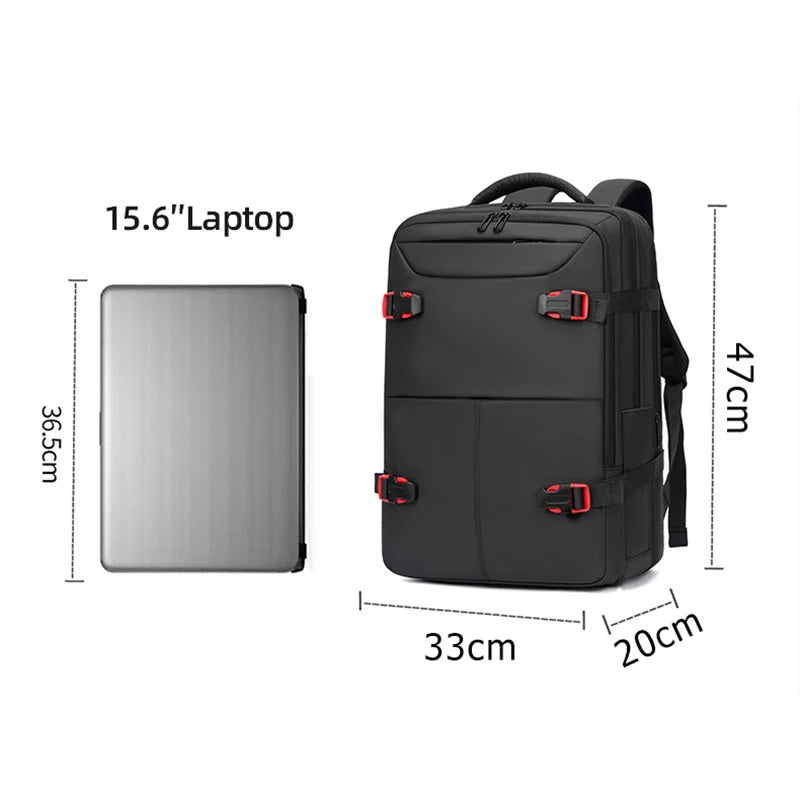 Outdoor Mountaineering Hiking Backpack with Trolley Handle Sport Camping Travel Pack Laptop 15.6-in Business Commuting Backpack