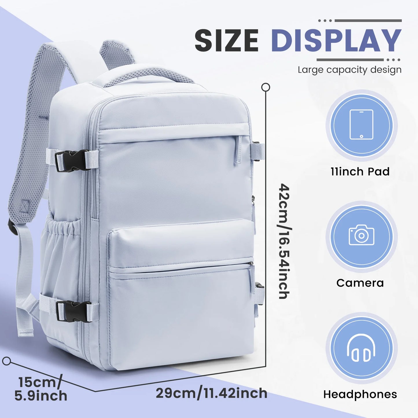 Ryanair 40x20x25 Cabin Bag Men Air Vacuum Compression Backpack Hand Luggage Laptop Backpack,42x29x15 Vacuum Clothing Storage Bag