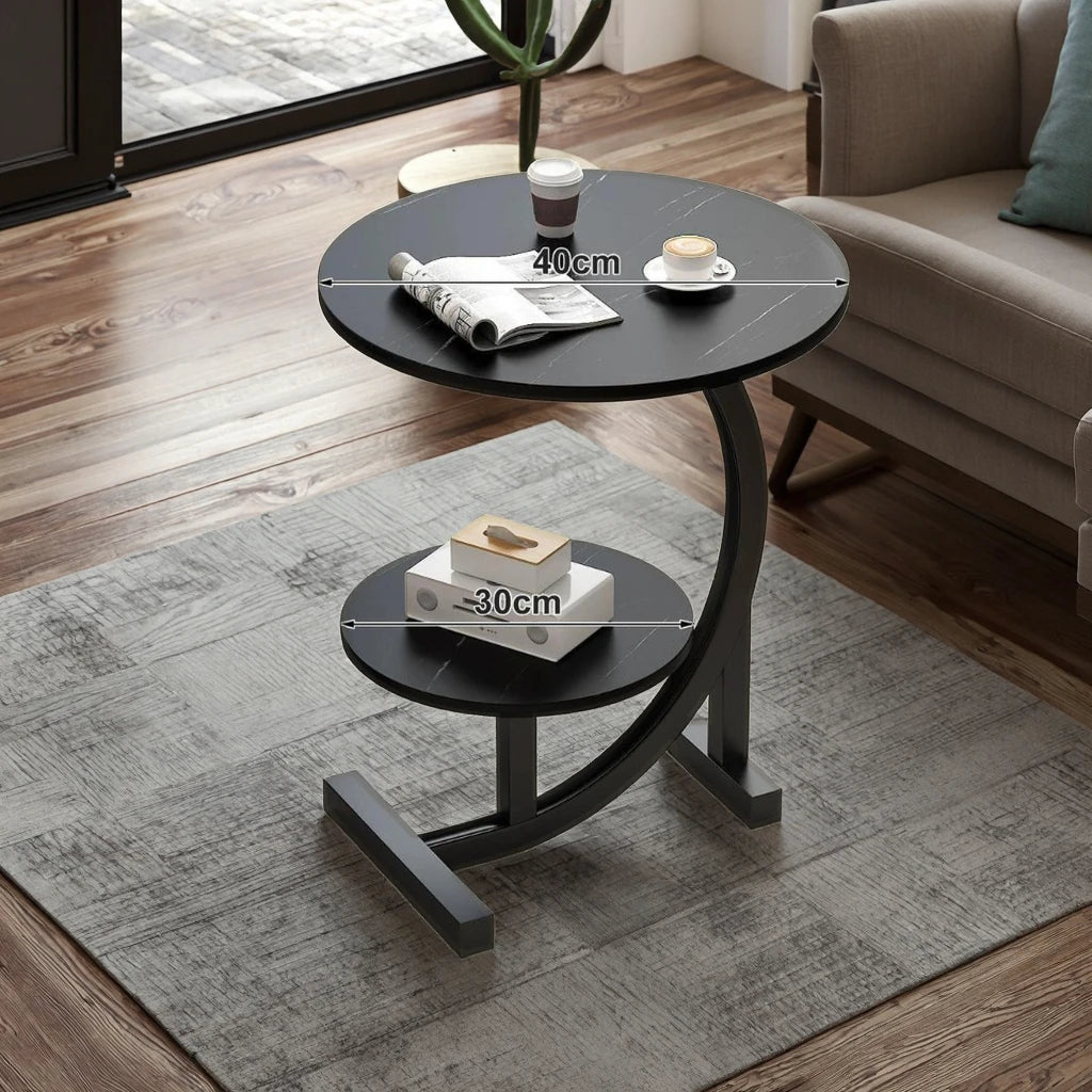 Modern C-Shaped Nordic Tea Coffee Tables Convertible Bed Side Table For Living Room Small Elegant Wooden Furniture For Apartment