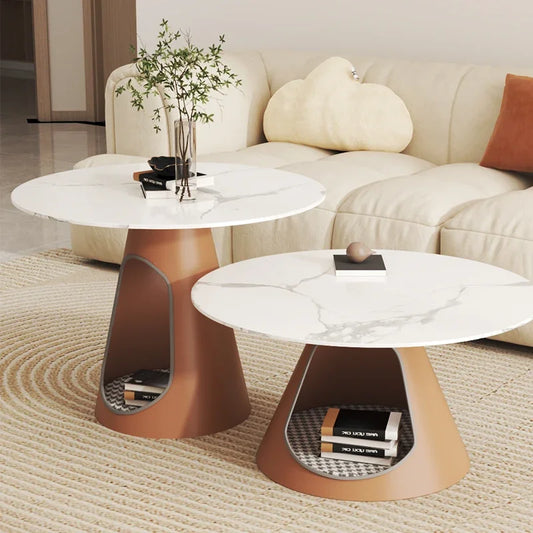 Round Modern Luxury Coffee Tables Living Room Unique Marble Coffee Tables Nordic Minimalist Mesa Auxiliar Salon Furniture