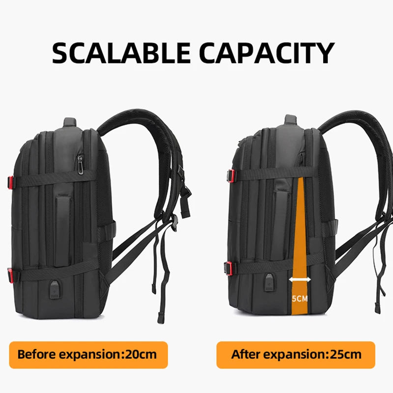 Outdoor Mountaineering Hiking Backpack with Trolley Handle Sport Camping Travel Pack Laptop 15.6-in Business Commuting Backpack