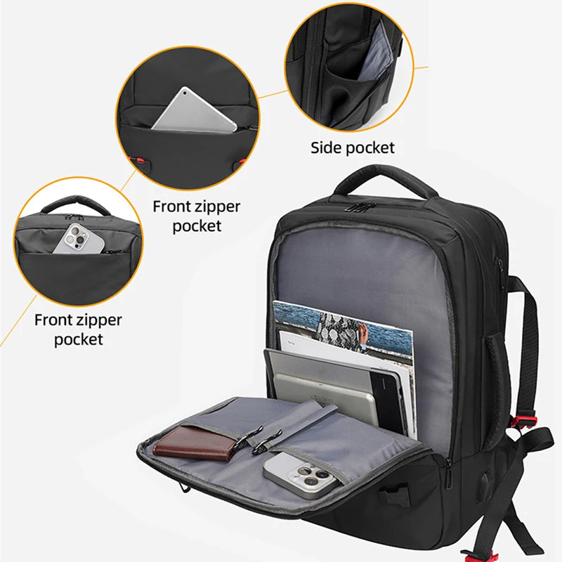 Outdoor Mountaineering Hiking Backpack with Trolley Handle Sport Camping Travel Pack Laptop 15.6-in Business Commuting Backpack